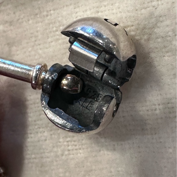 Pandora Sterling Silver and CZ Star Bangle Bracelet - Picture 2 of 4